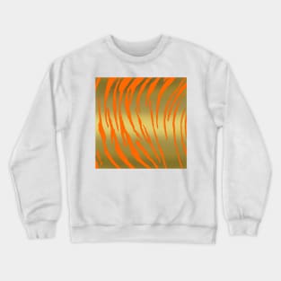 Gold Tiger Stripes Orange Crewneck Sweatshirt